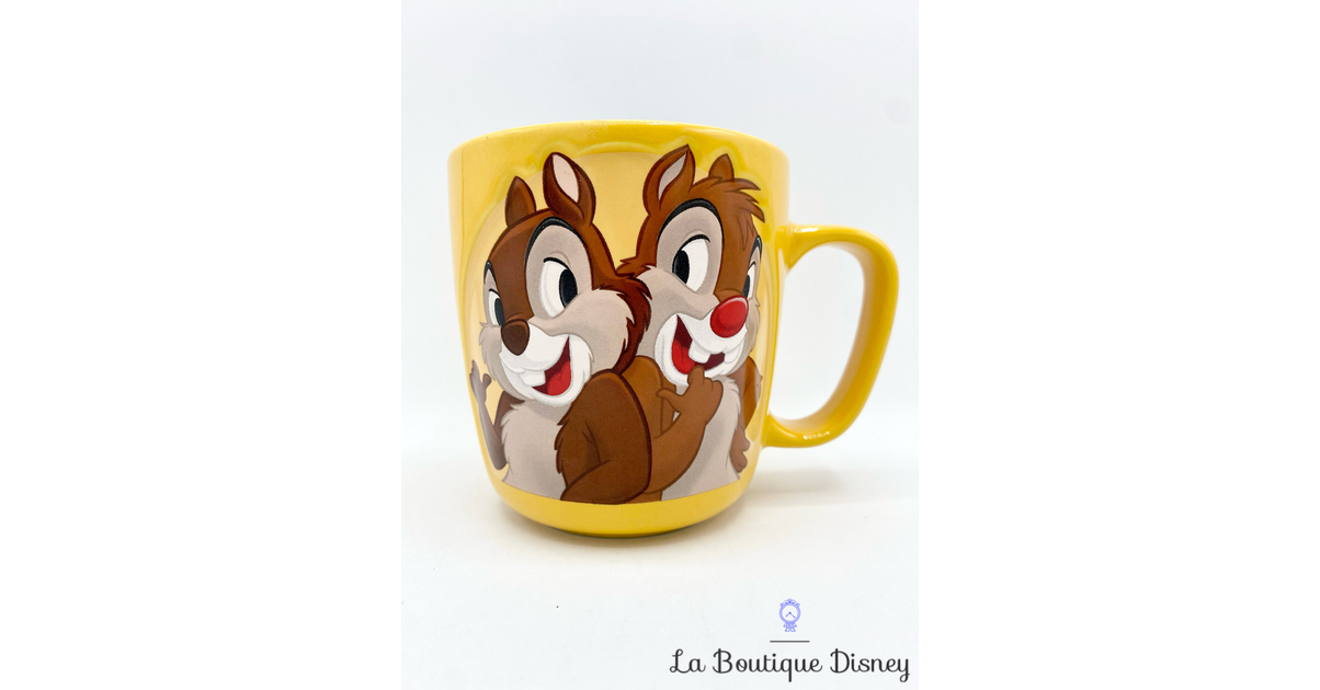 Tasse Tic et Tac 2X Trouble Disneyland Paris mug Disney jaune écureuils Vaisselle/Mugs et